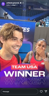 Gauff and Fritz on Instagram