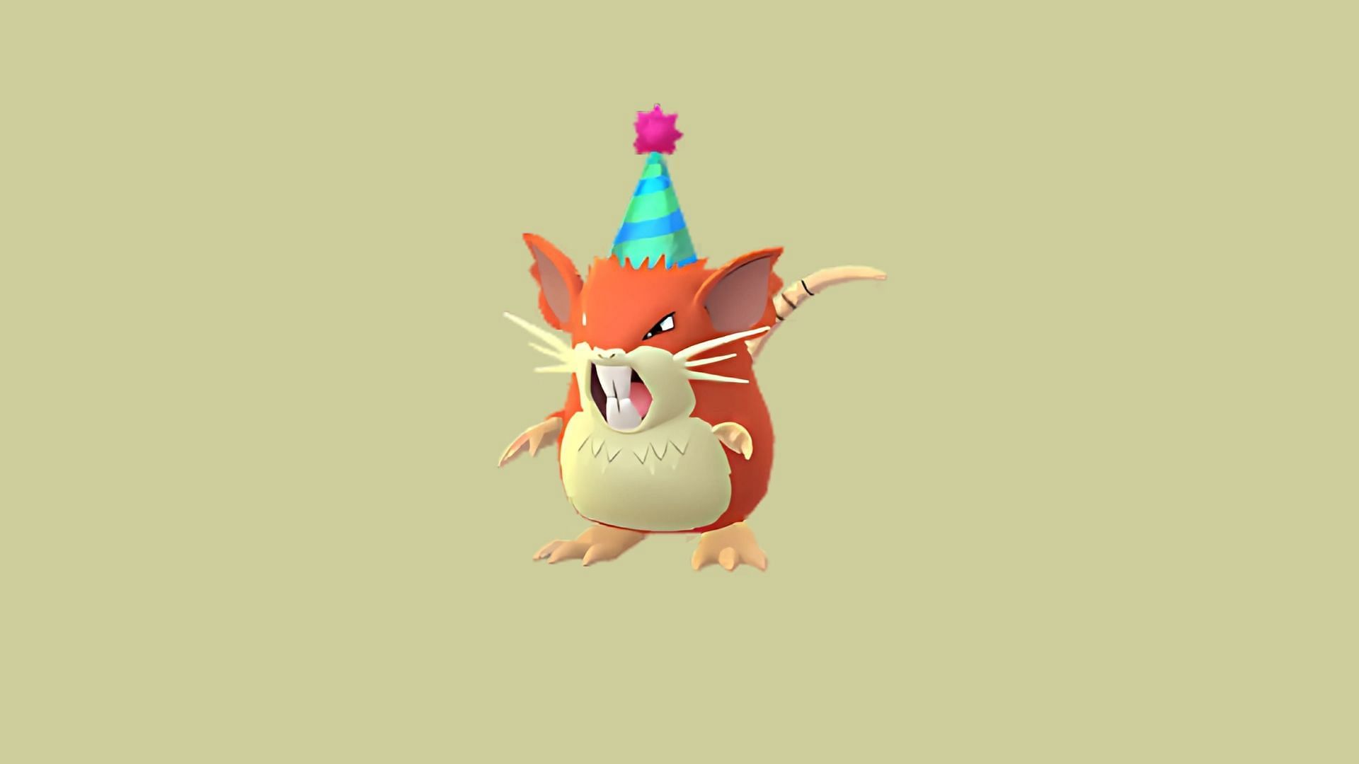 Shiny Party Hat Raticate (Image via The Pokemon Company)