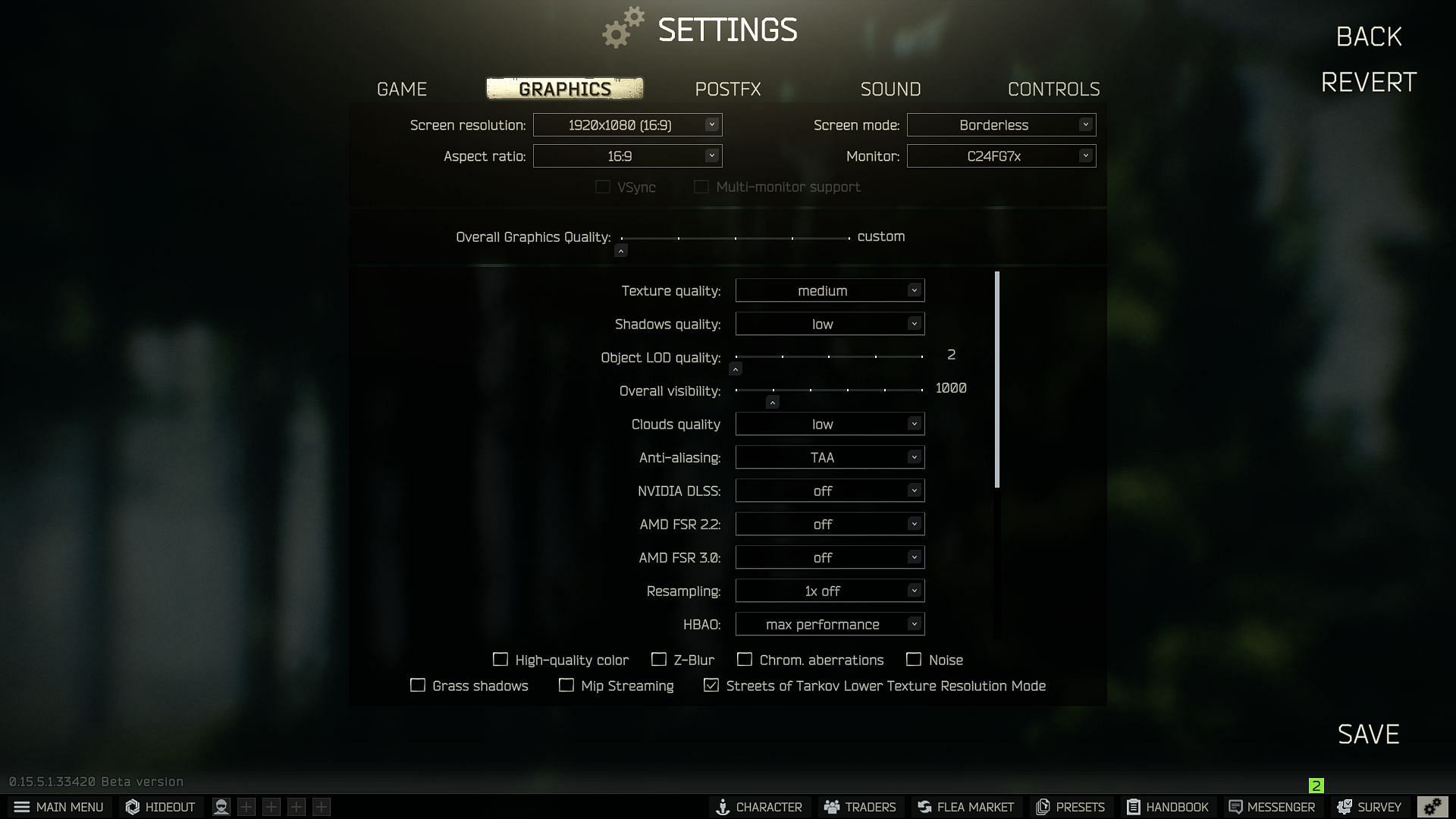 Best graphics settings for maximum FPS (Image via Battlestate Games)