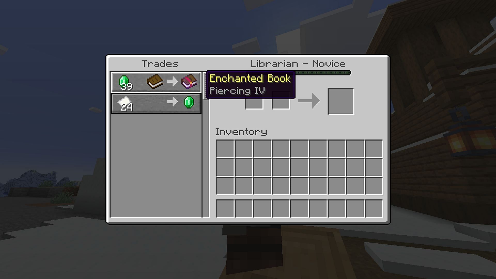 Enchantment from librarian (Image via Mojang)