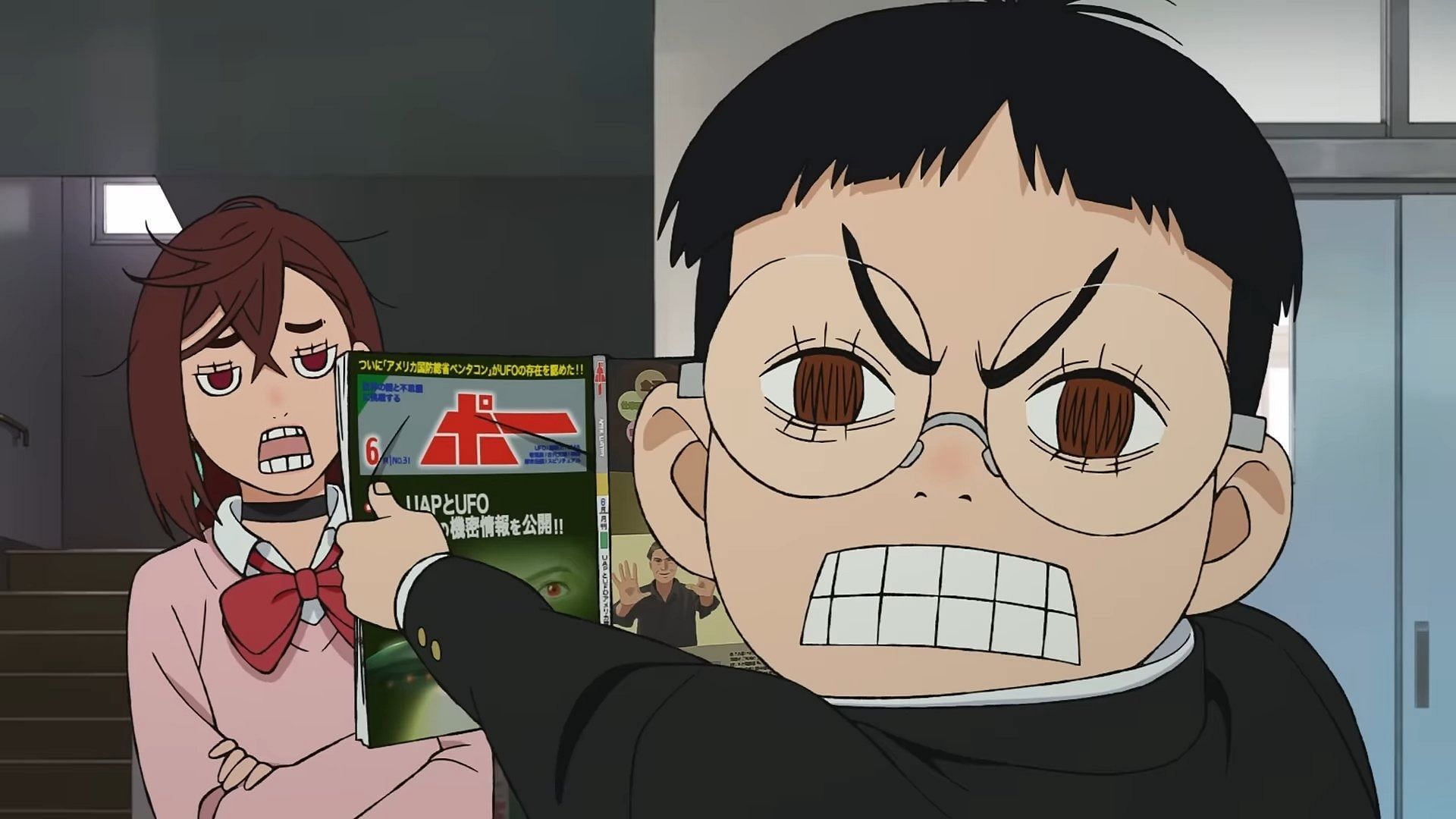 Momo and Okarun as seen in the anime (Image via Science SARU)