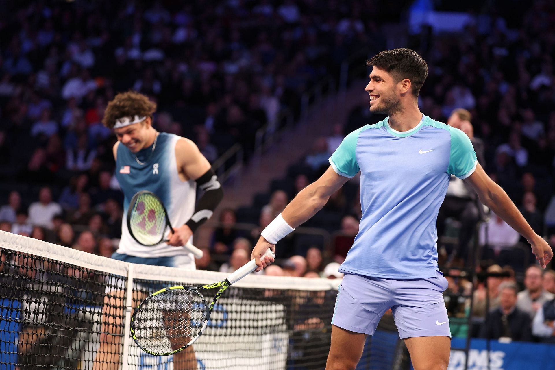 Ben Shelton and Carlos Alcaraz at the Garden Cup 2024 - Source: Getty