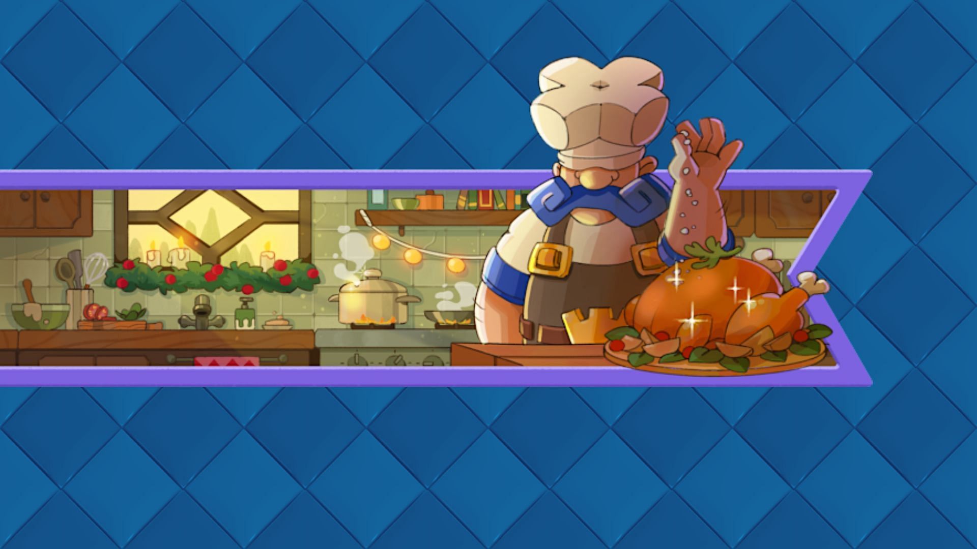 The reward banner for the Holiday Feast challenge in Clash Royale (Image via Supercell)