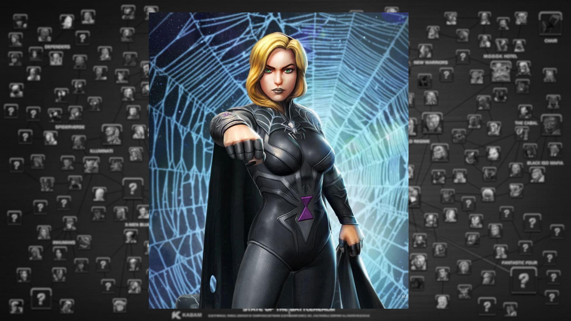 Widow&rsquo;s adaptability makes her essential for Legendary difficulty in the Marvel Contest of Champions with diverse opponents. (Image via Kabam Games)