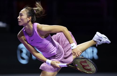 Zheng Qinwen at WTA Finals 2024 [Source: Getty]