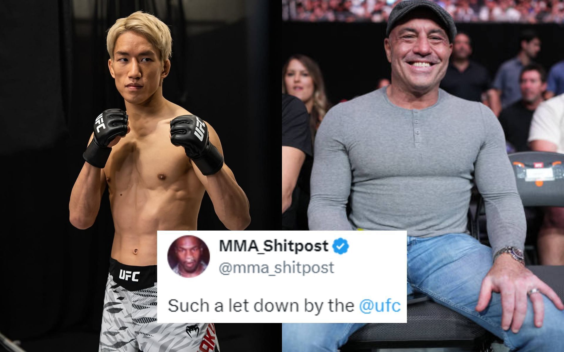 Fans react to Joe Rogan (right) helping Kai Asakura (left) with the translation ahead of UFC 310. [Images courtesy: Getty and @kai_asakura_ on Instagram]