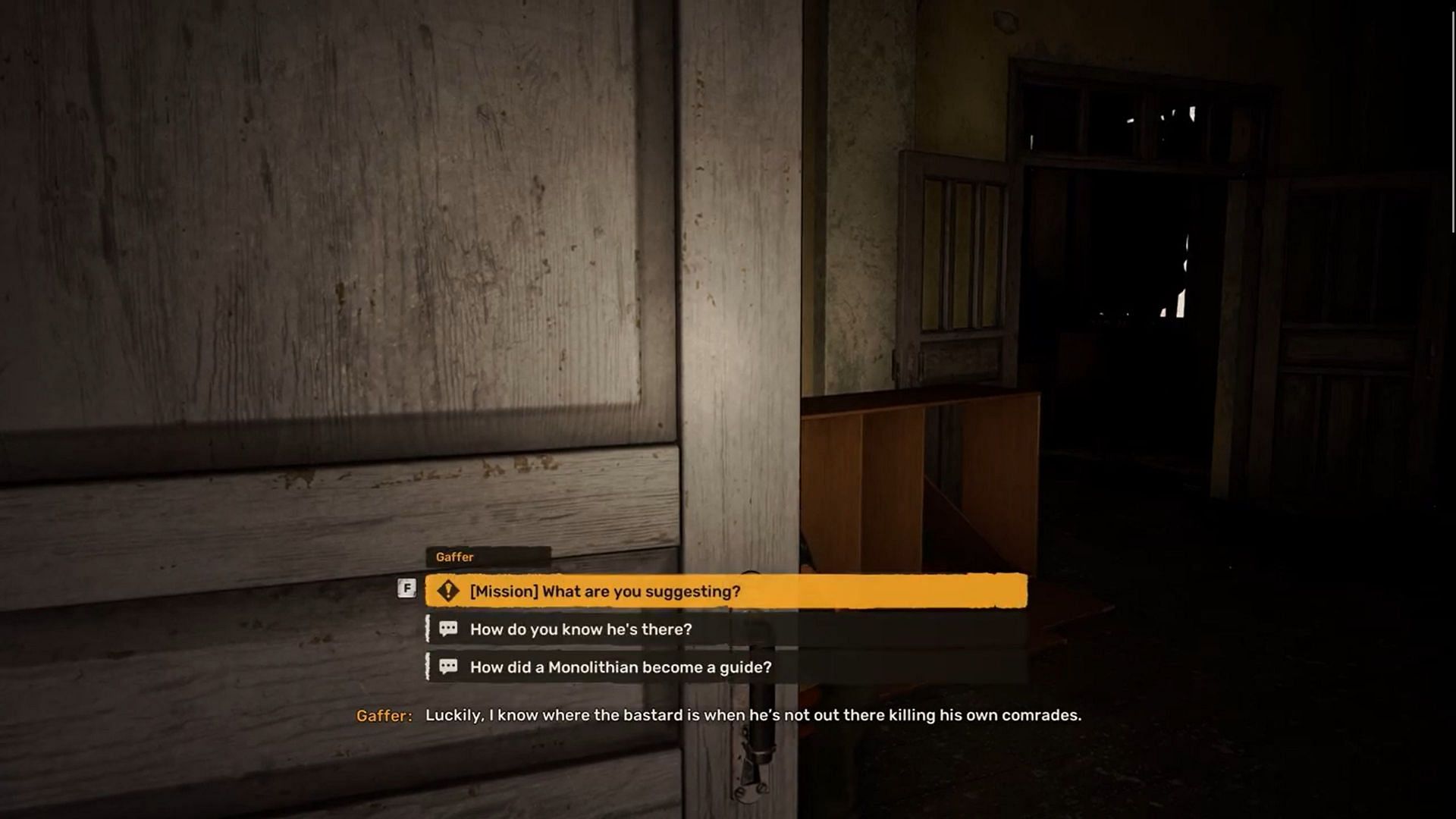 Select the dialogue option to begin the mission (Image via GSC Game World)