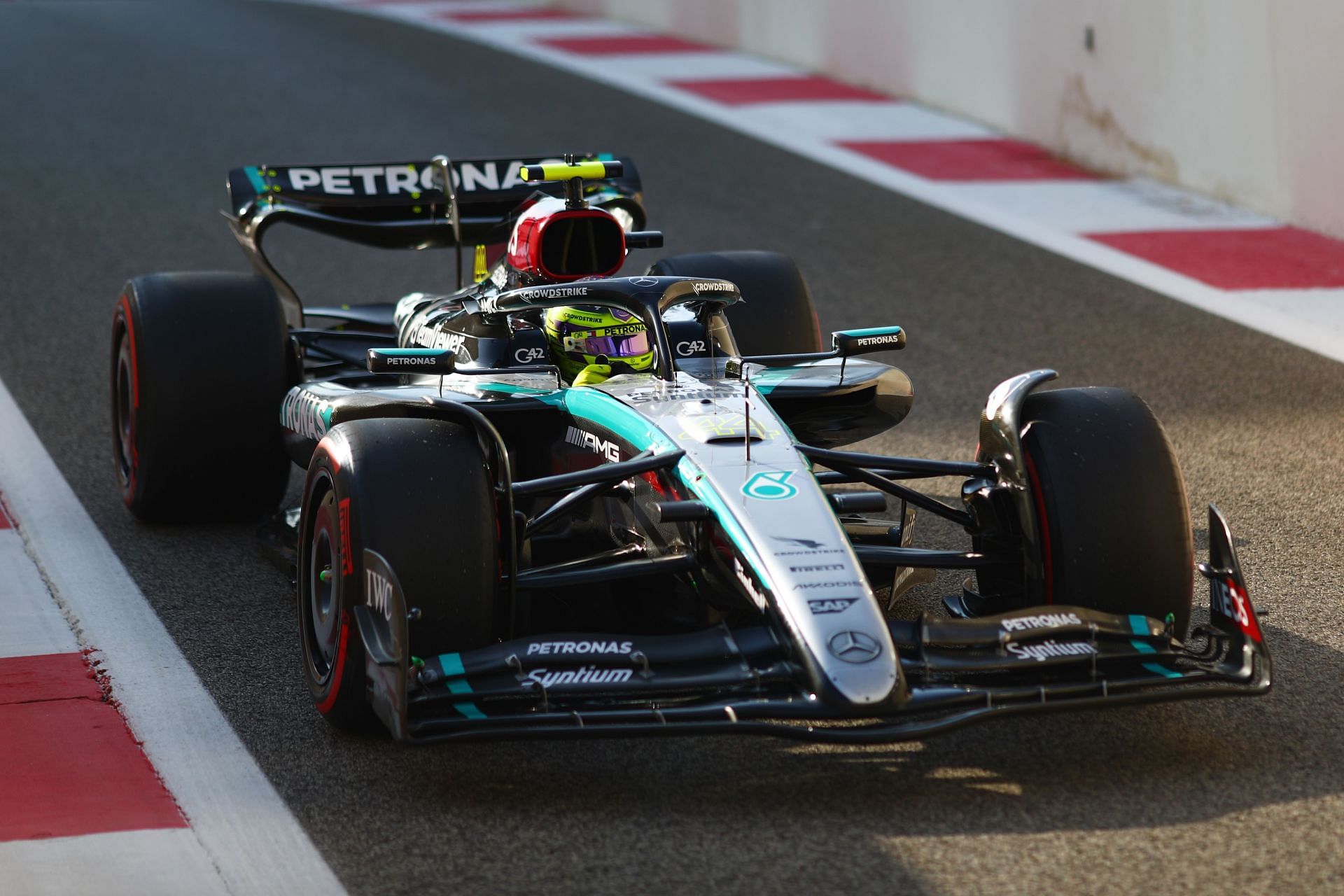 Lewis Hamilton of Great Britain driving the (44) Mercedes AMG Petronas F1 Team W15 - Source: Getty Images