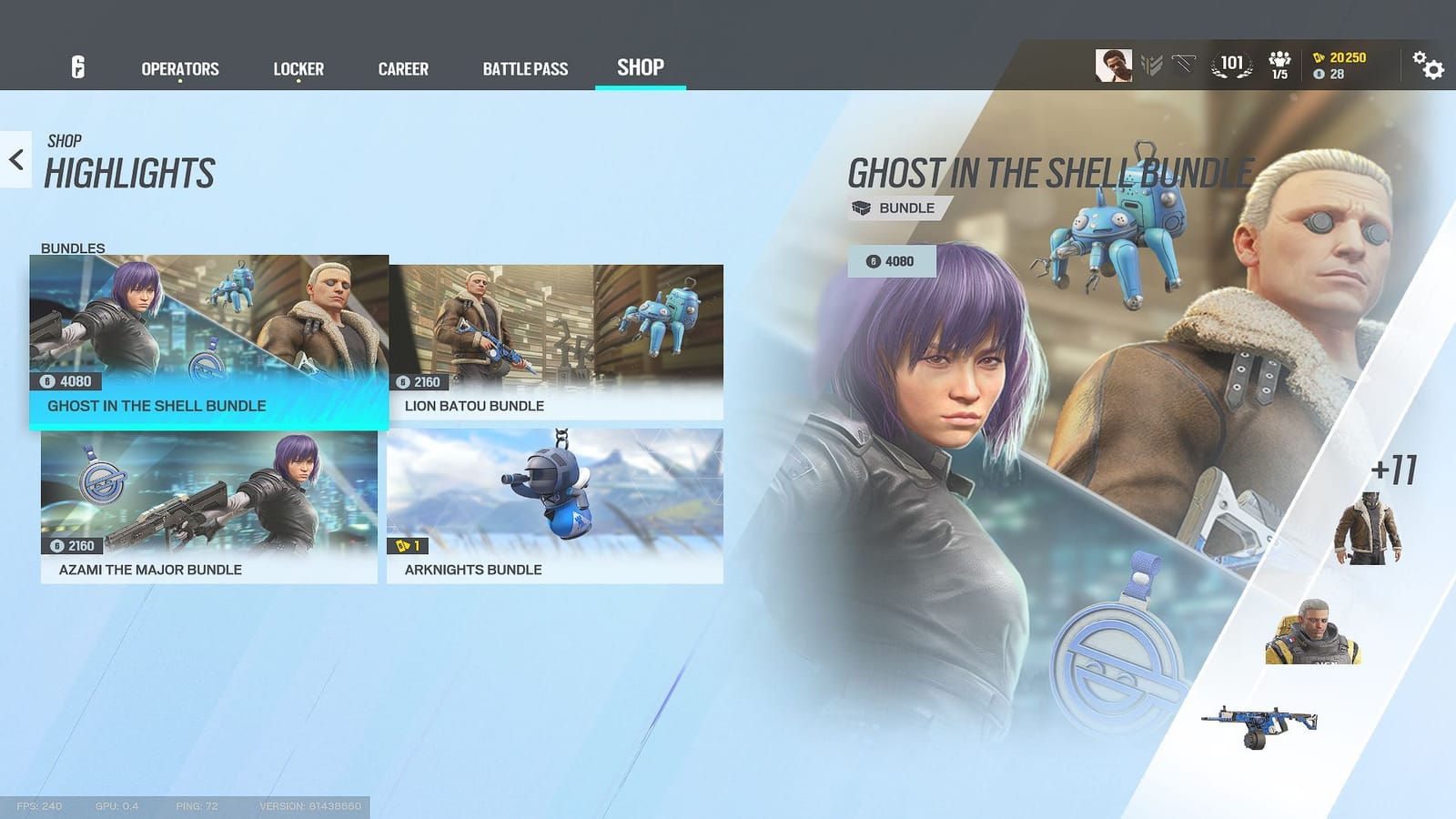 Rainbow Six Siege Ghost in the Shell collab: All skins, how to unlock ...