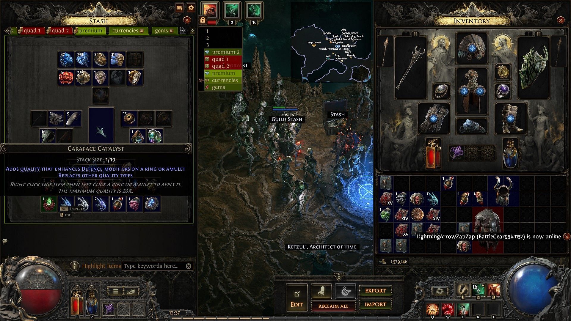 Carapace Catalyst in Path of Exile 2 (Image via GGG)