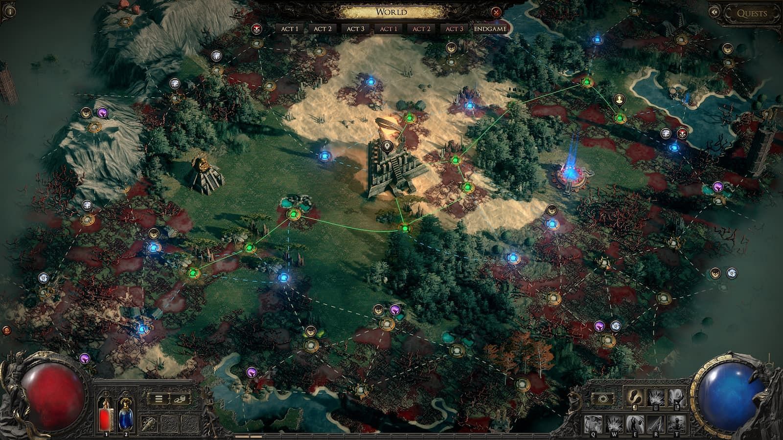 Path of Exile 2 already has an endgame system in place, but it&#039;s far from full release. (Image via GGG)