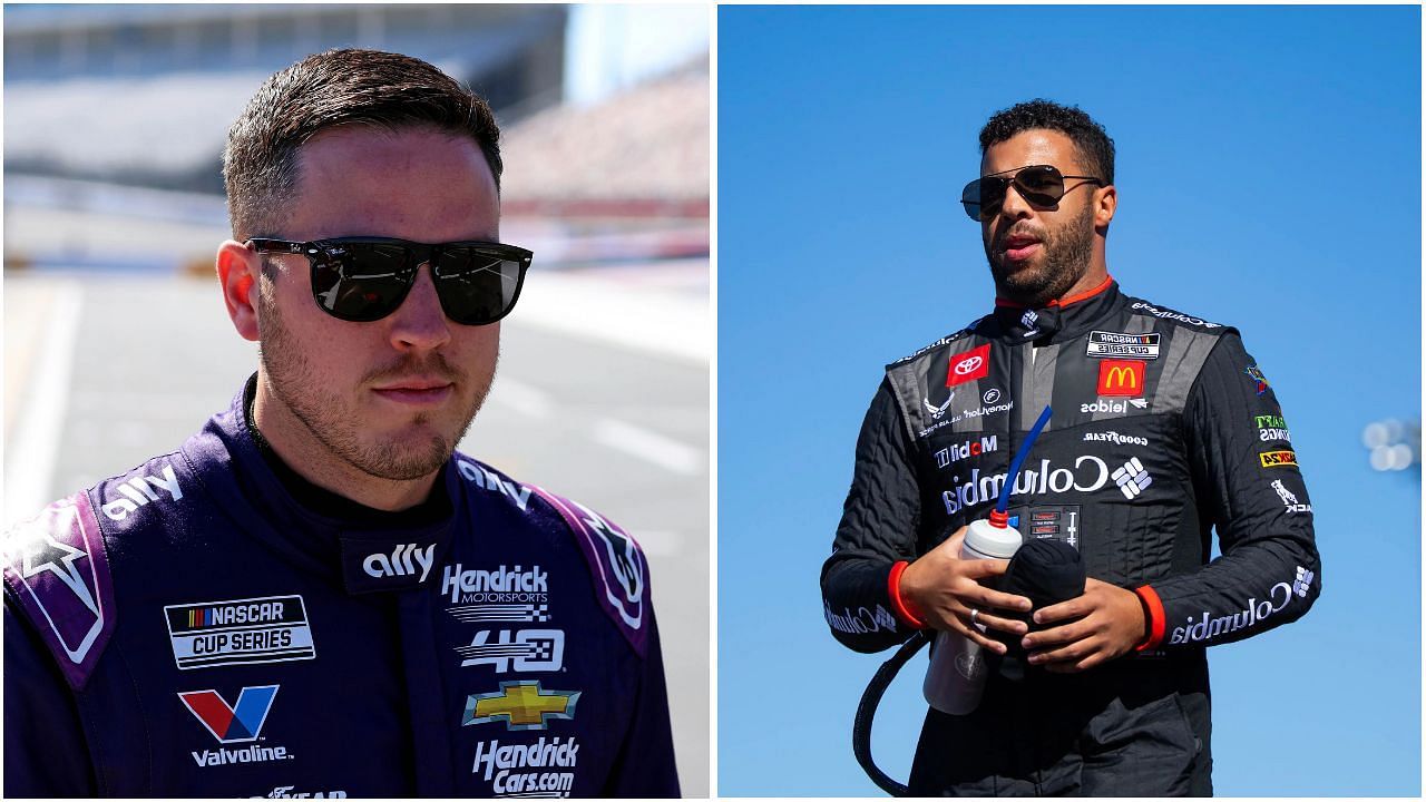 Alex Bowman (left) and Bubba Wallace (right). Images via Imagn.