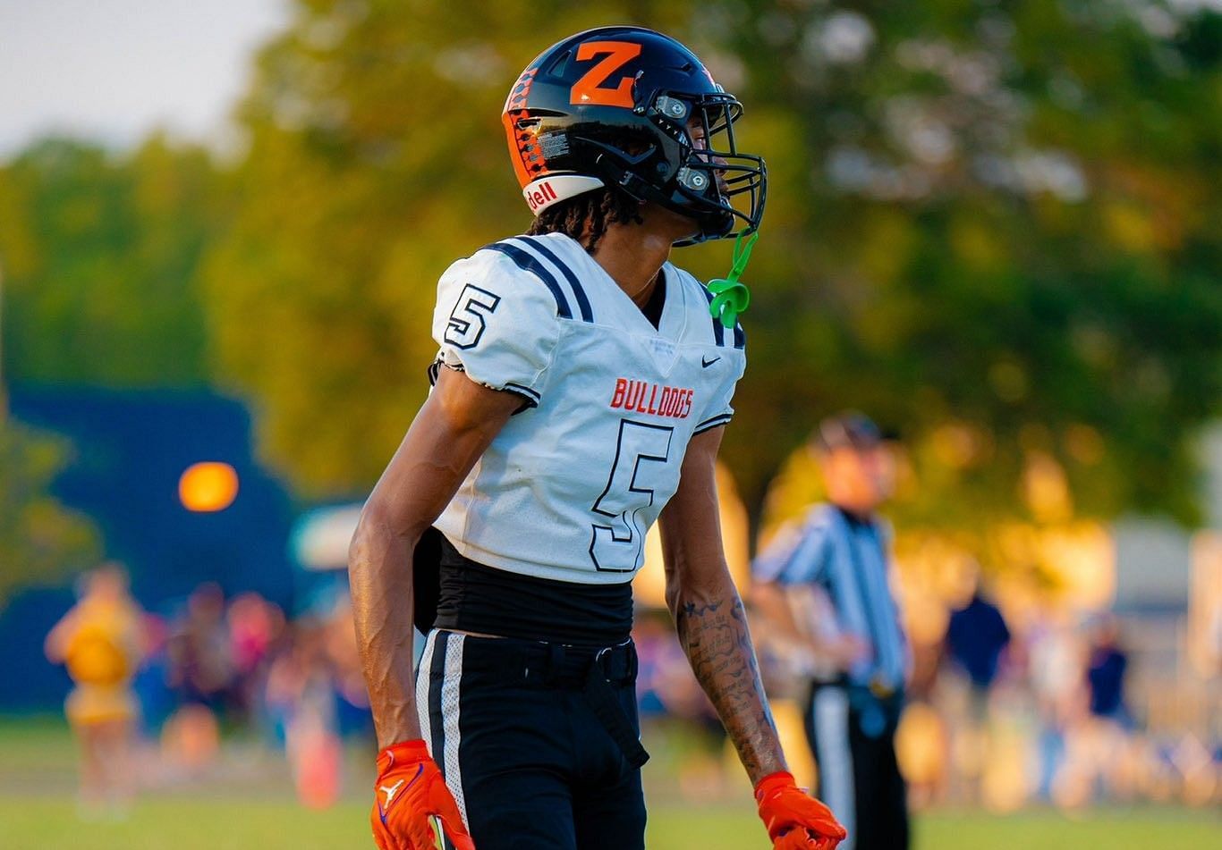 Zephyrhills and LSU CB signee DJ Pickett #5 during a game. Image via @DJPICKETT5 on X