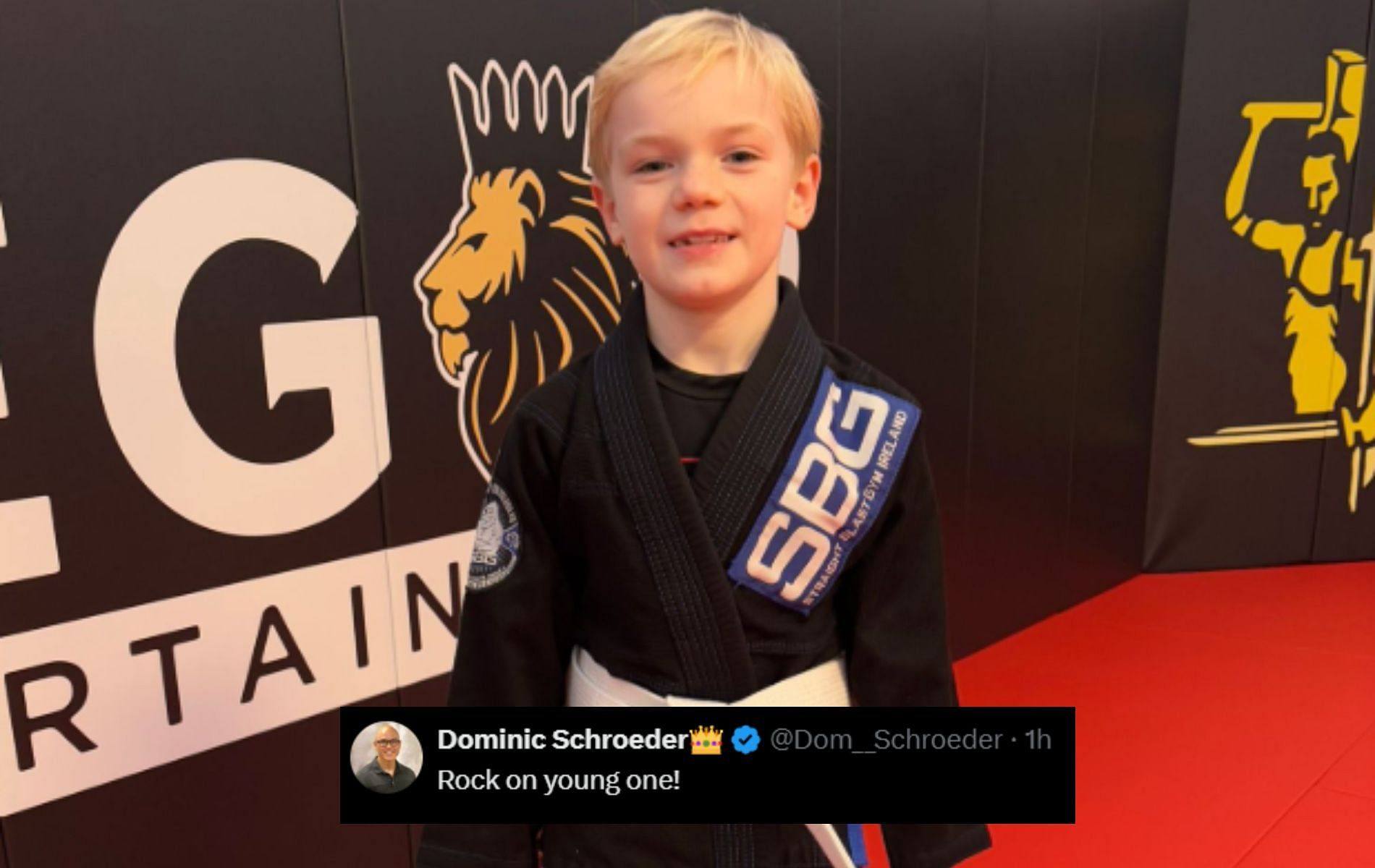 Conor McGregor posted photos of his son Conor Jr. to celebrate his achievement in jiu-jitsu. [Image Courtesy: @thenotoriousmma on X]