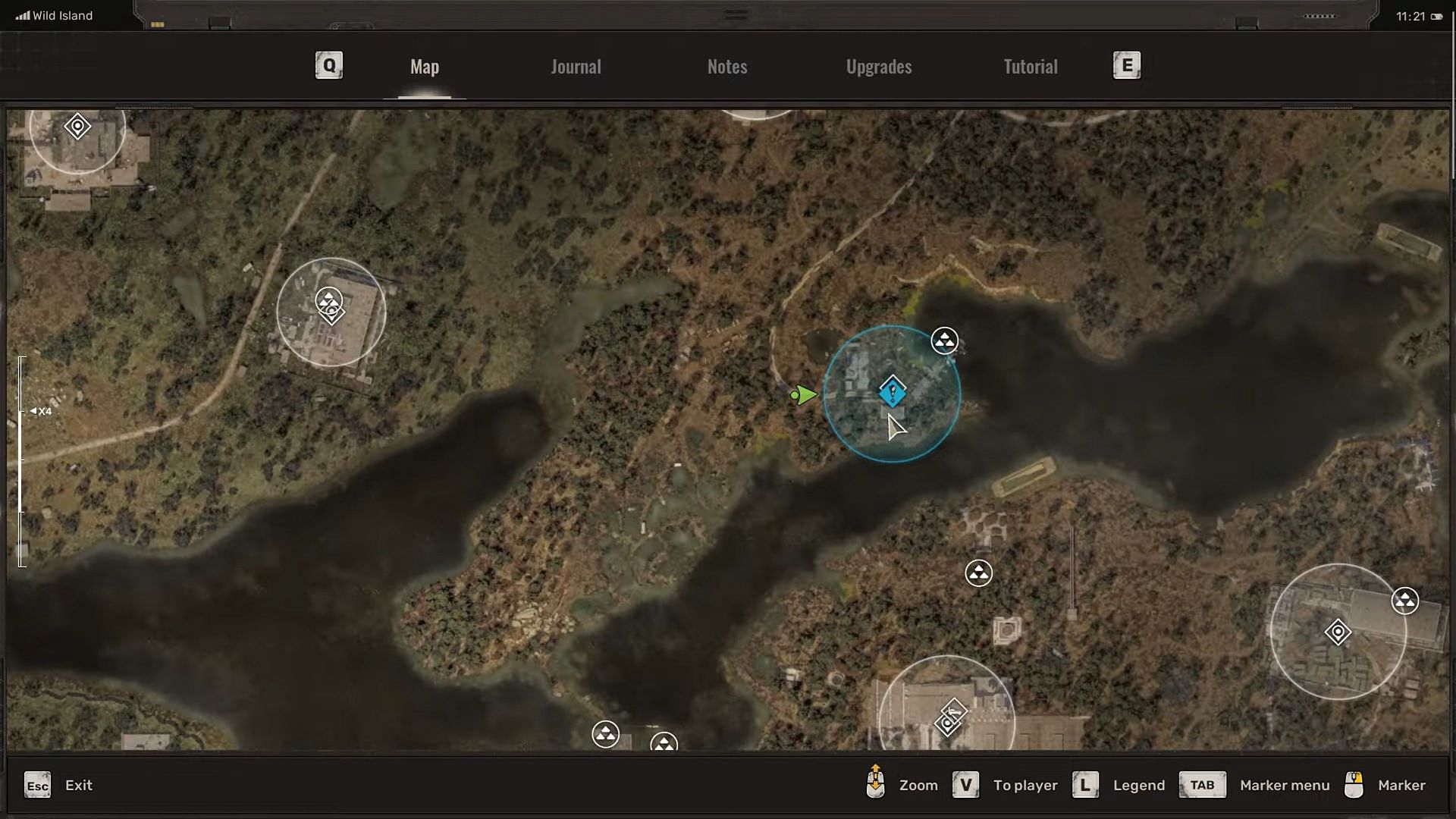 The location in the Wild Island area of Stalker 2&#039;s map (Image via GSC Game World/ Youtube@ WoW Quests)