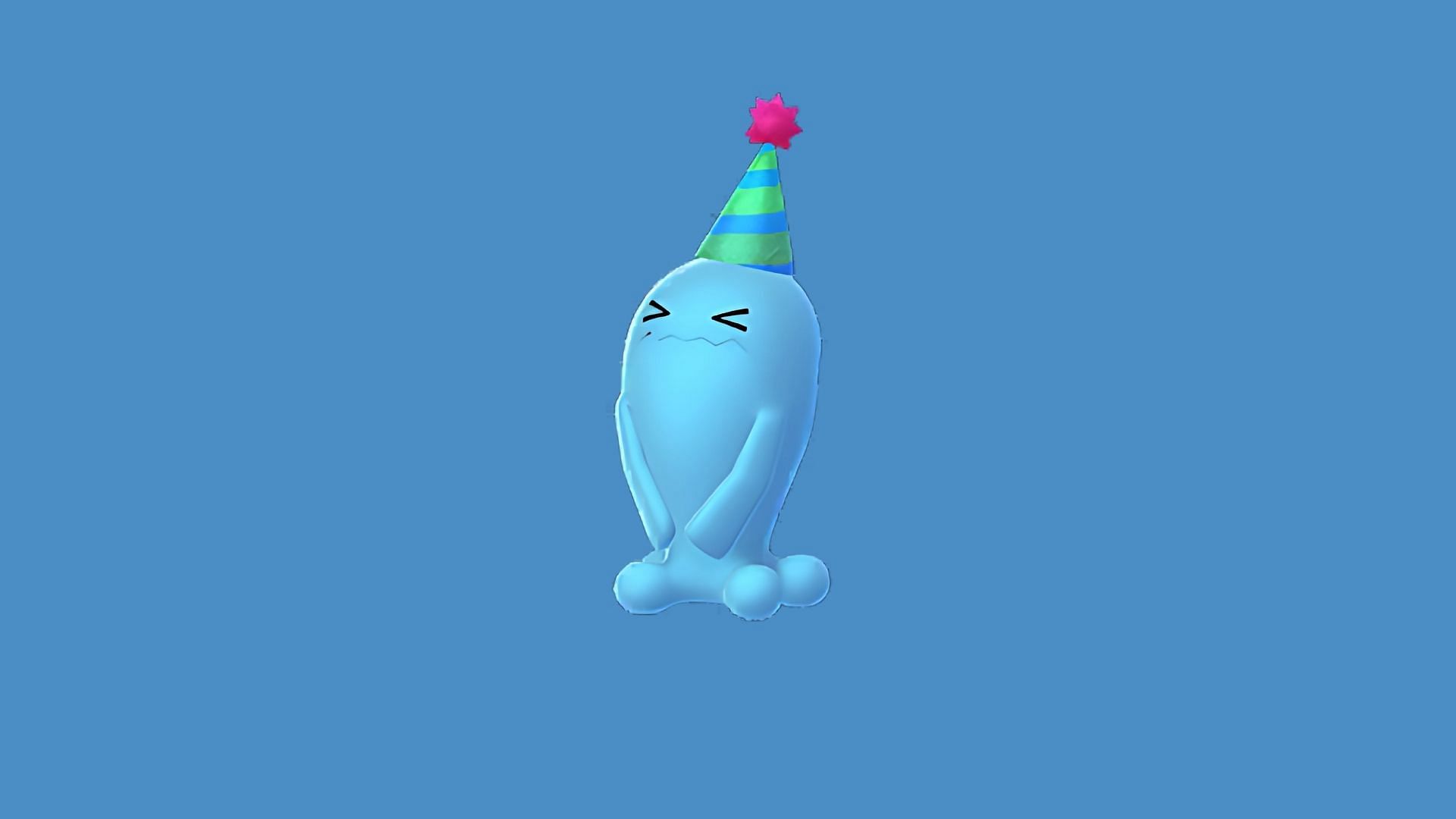 Wobbuffet wearing a Party Hat (Image via The Pokemon Company)