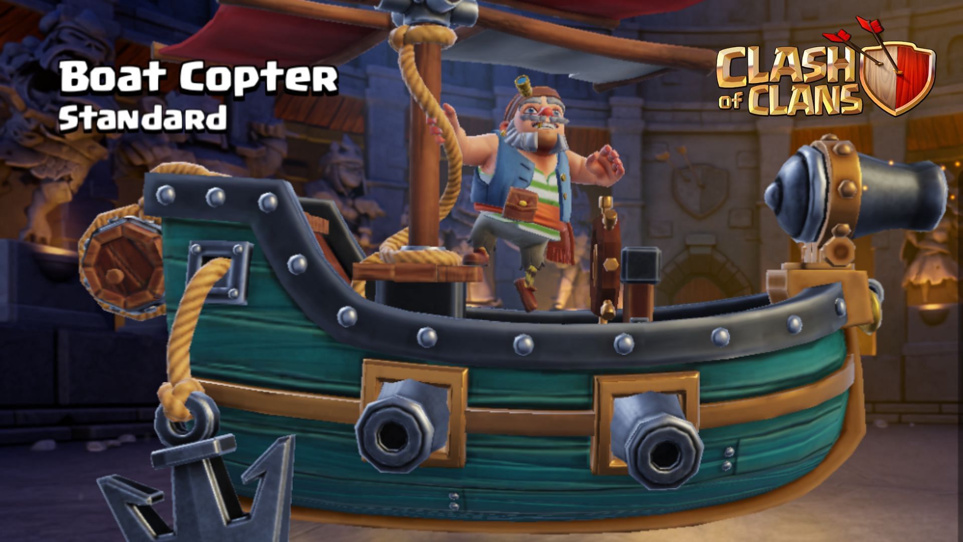 Clash of Clans Battle Copter Boat hero skin