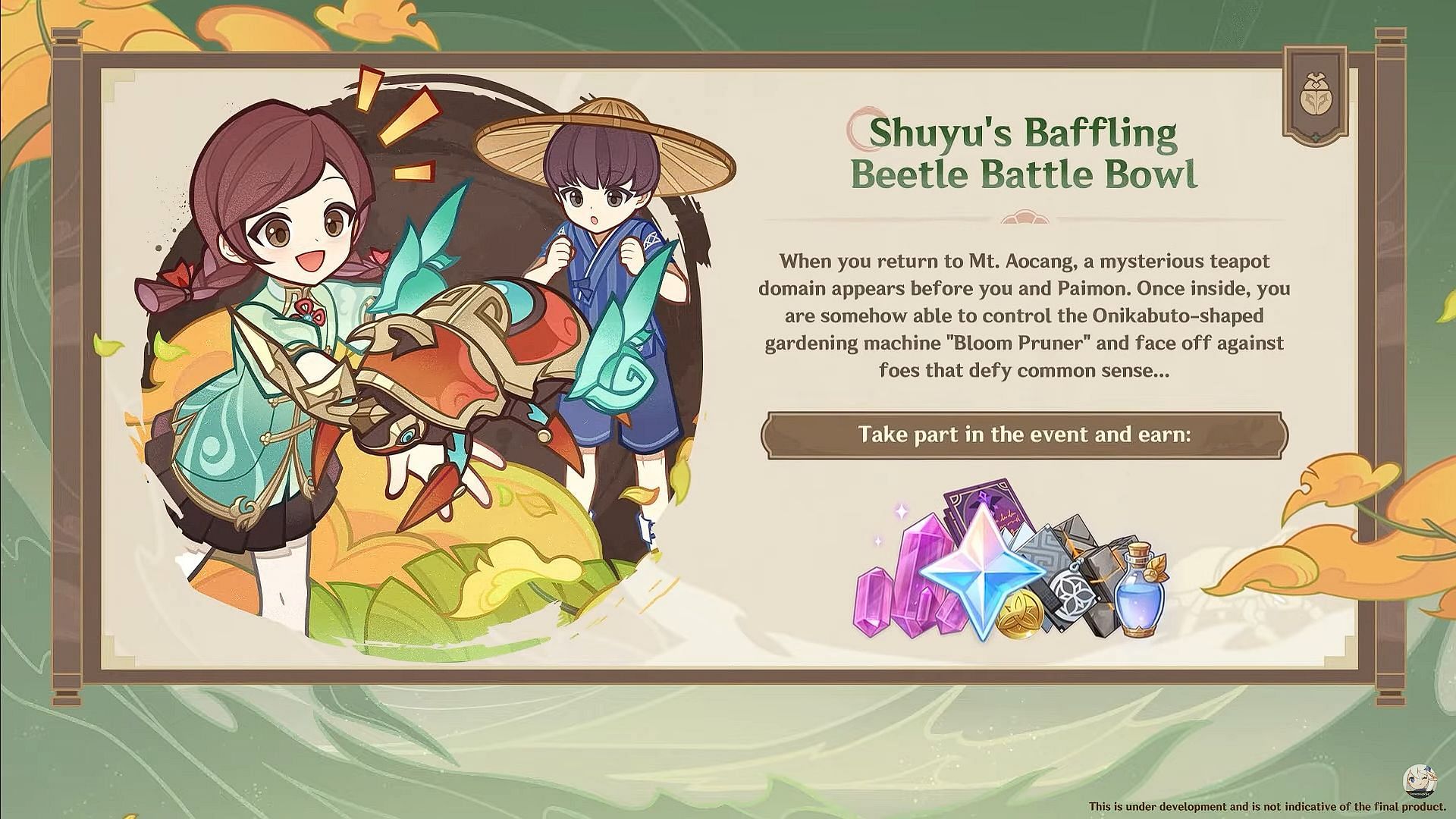 Shuyu&#039;s Baffling Beetle Browl event (Image via HoYoverse)