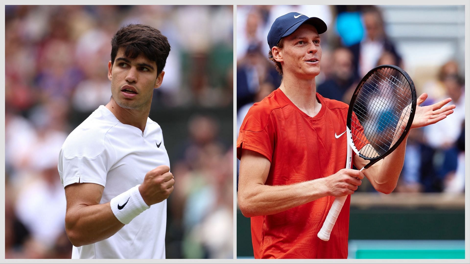 Carlos Alcaraz (L) vs Jannik Sinner (R)- Who is to have a better 2025, (Source: Getty Images)