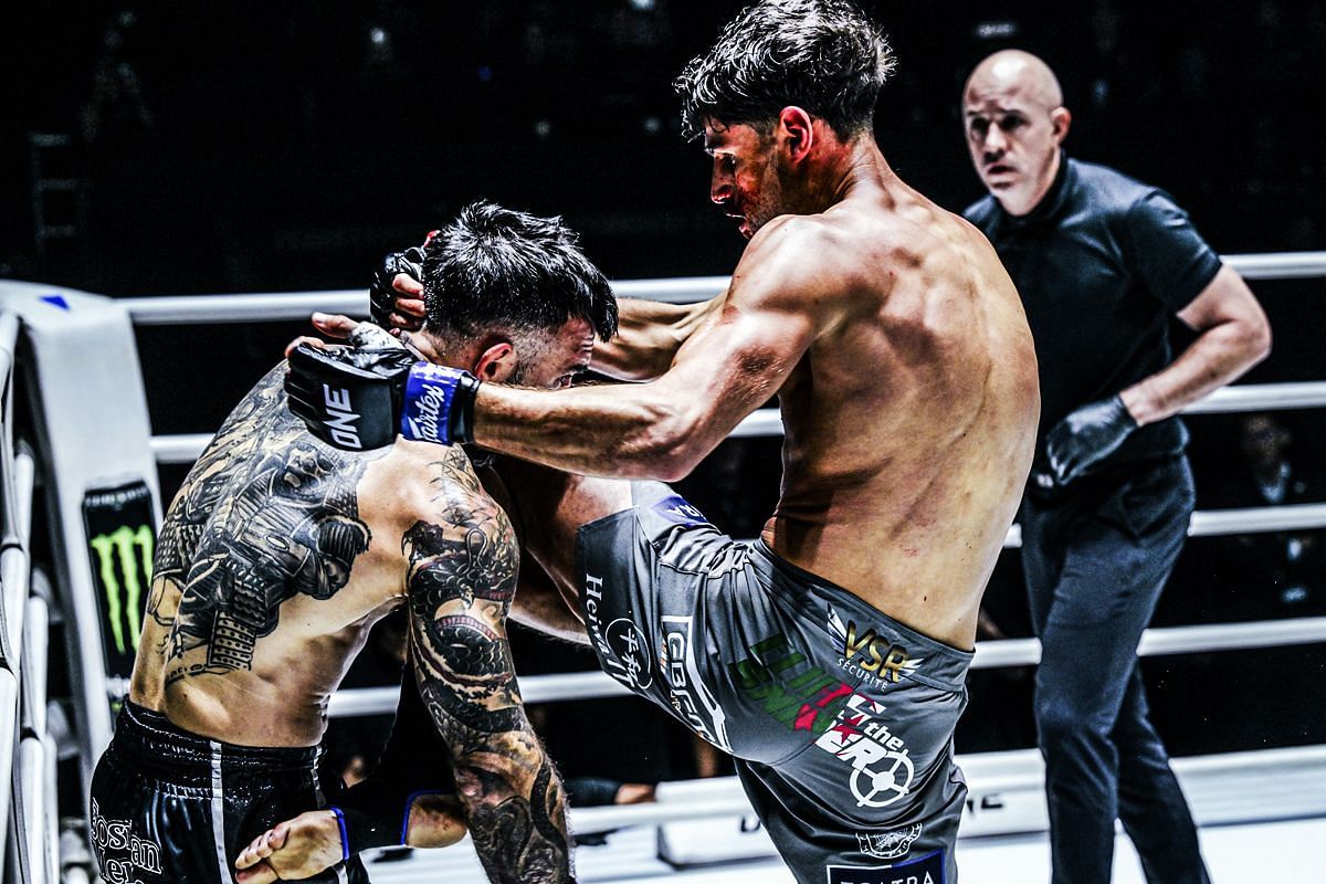 WATCH: Elias Mahmoudi scores thrilling knockout in highlight-filled banger against Denis Puric at ONE Fight Night 26 -- Photo by ONE Championship