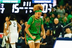 Hannah Hidalgo embraces her role as Notre Dame's "energy piece": "I’m trying to be consistent"