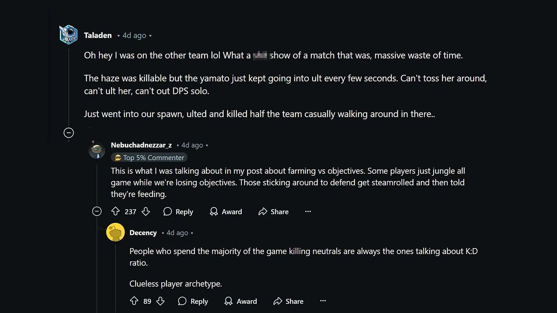 Comments from the community (Image via Reddit || r/DeadlockTheGame)