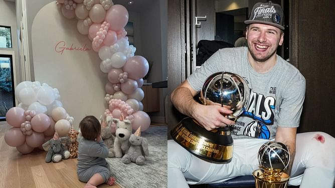 Photos: Luka Doncic shares heartwarming pics of 'little angel' Gabriela, giving sneak peek of daughter's 1st birthday