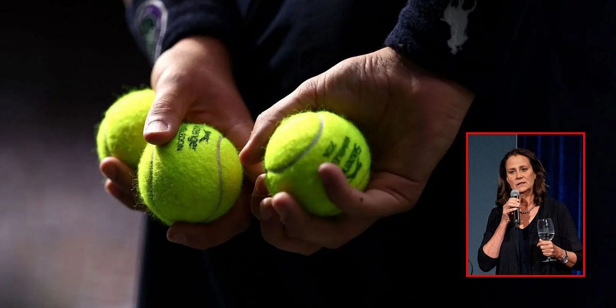 Tennis ball kid at Wimbledon, Pam Shriver (Inset) | Getty