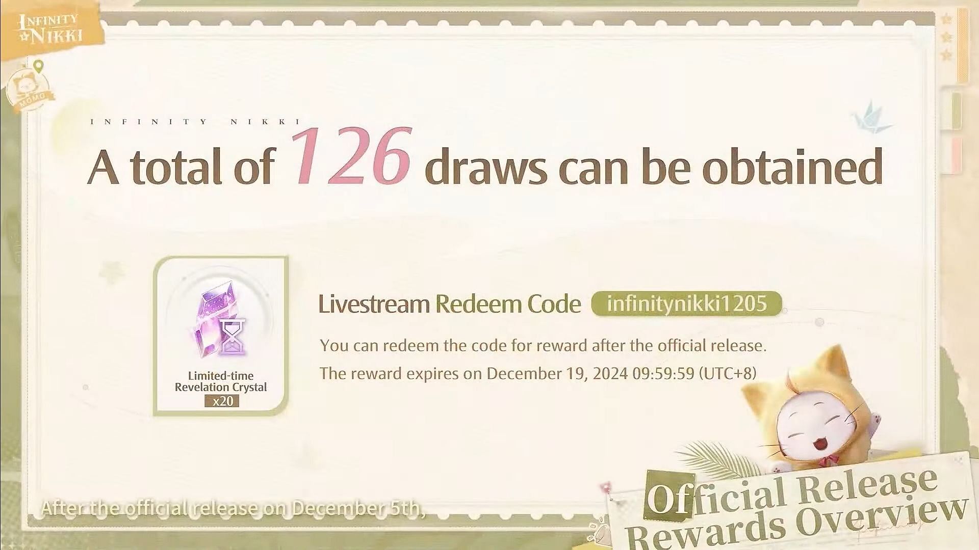 Redeem the livestream code (Image via InFold Games)