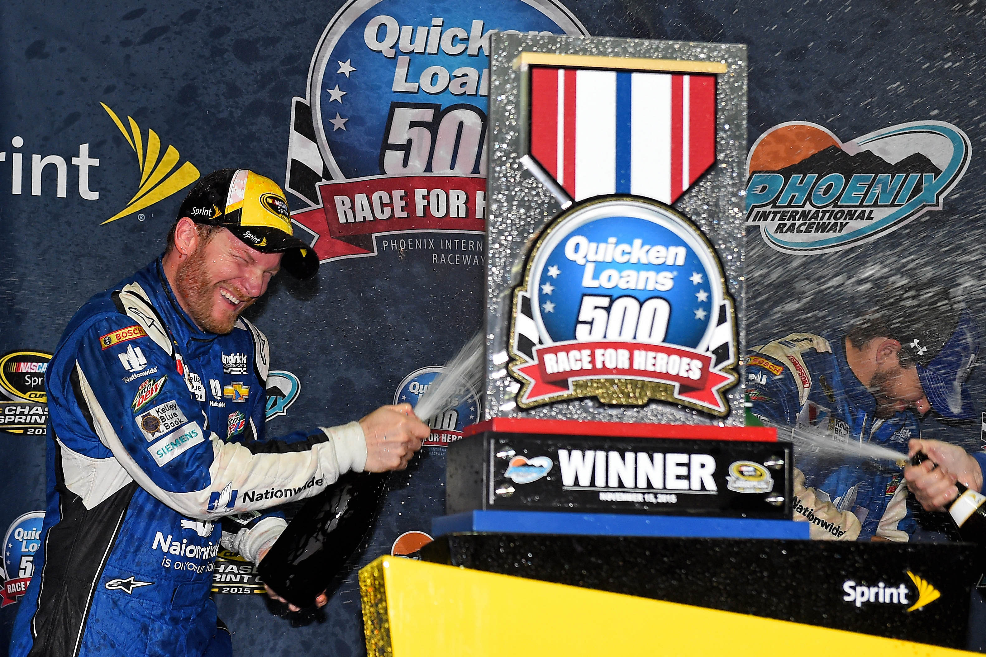 Dale Earnhardt Jr.&#039;s last Cup Series win was in the 2015 Quicken Loans Race for Heroes 500 - Source: Imagn