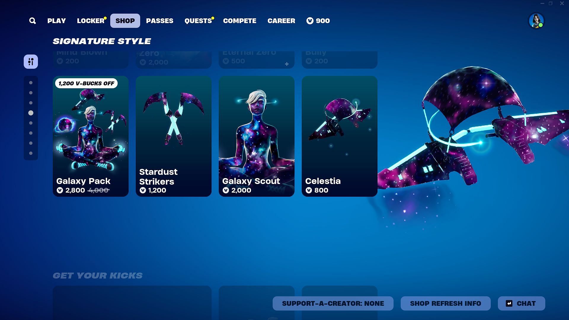 Galaxy Scout skin in Fortnite can be purchased individually (Image Epic Games)