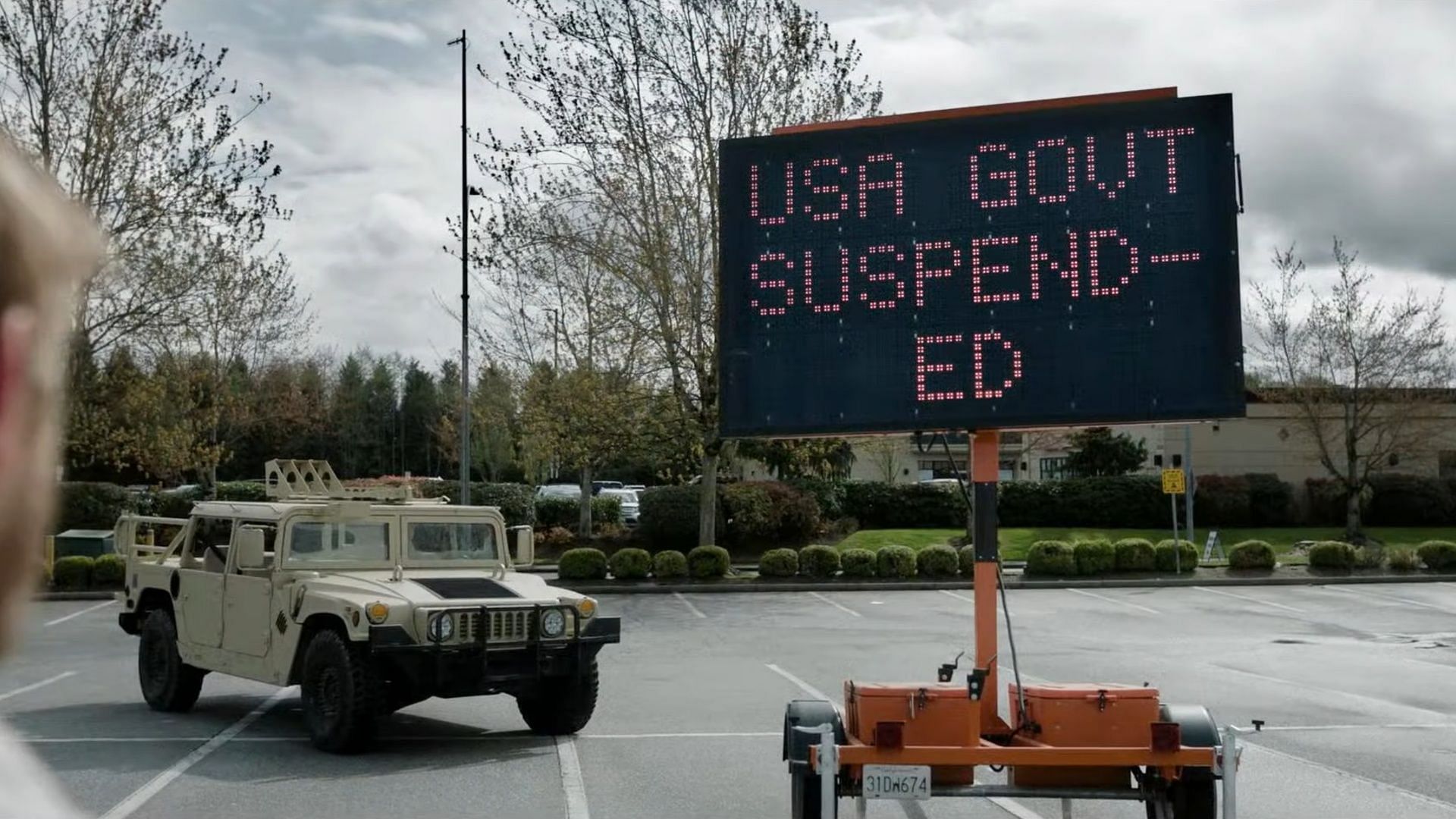 Episode 1 shows the United States government getting suspended after the pandemic (Image via Amazon Prime Video)