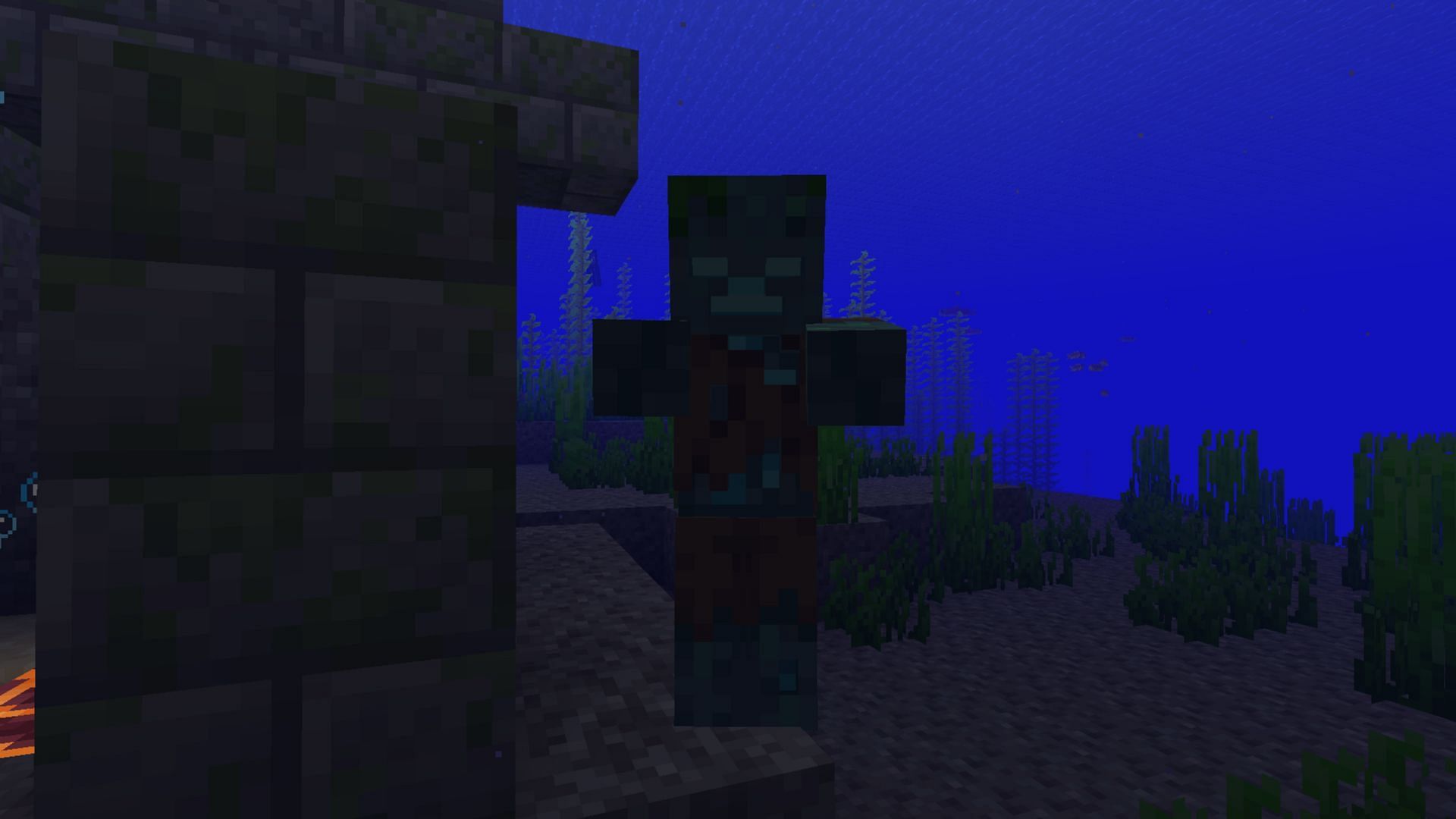 Drowned is a top contender when it comes to the hostile Minecraft mobs not worth fighting (Image via Mojang Studios)