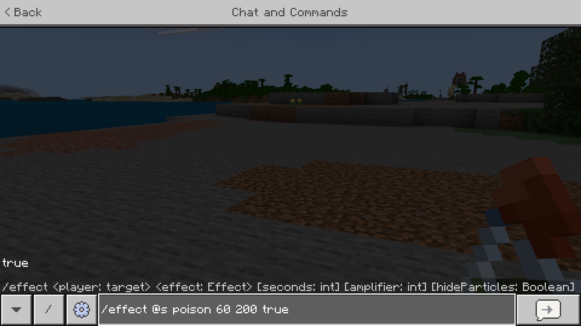 Use this command to hide particles in Minecraft (Image via Mojang Studios)