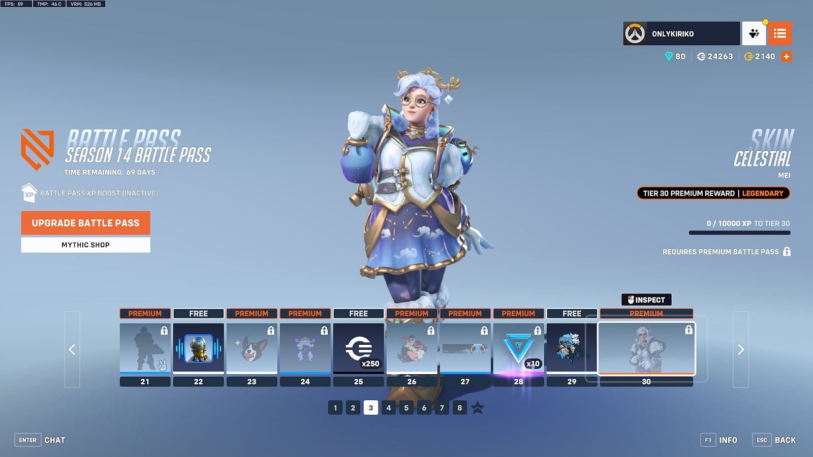 Overwatch 2 Season 14 Battle Pass Tier 21-30 (Image via Blizzard)