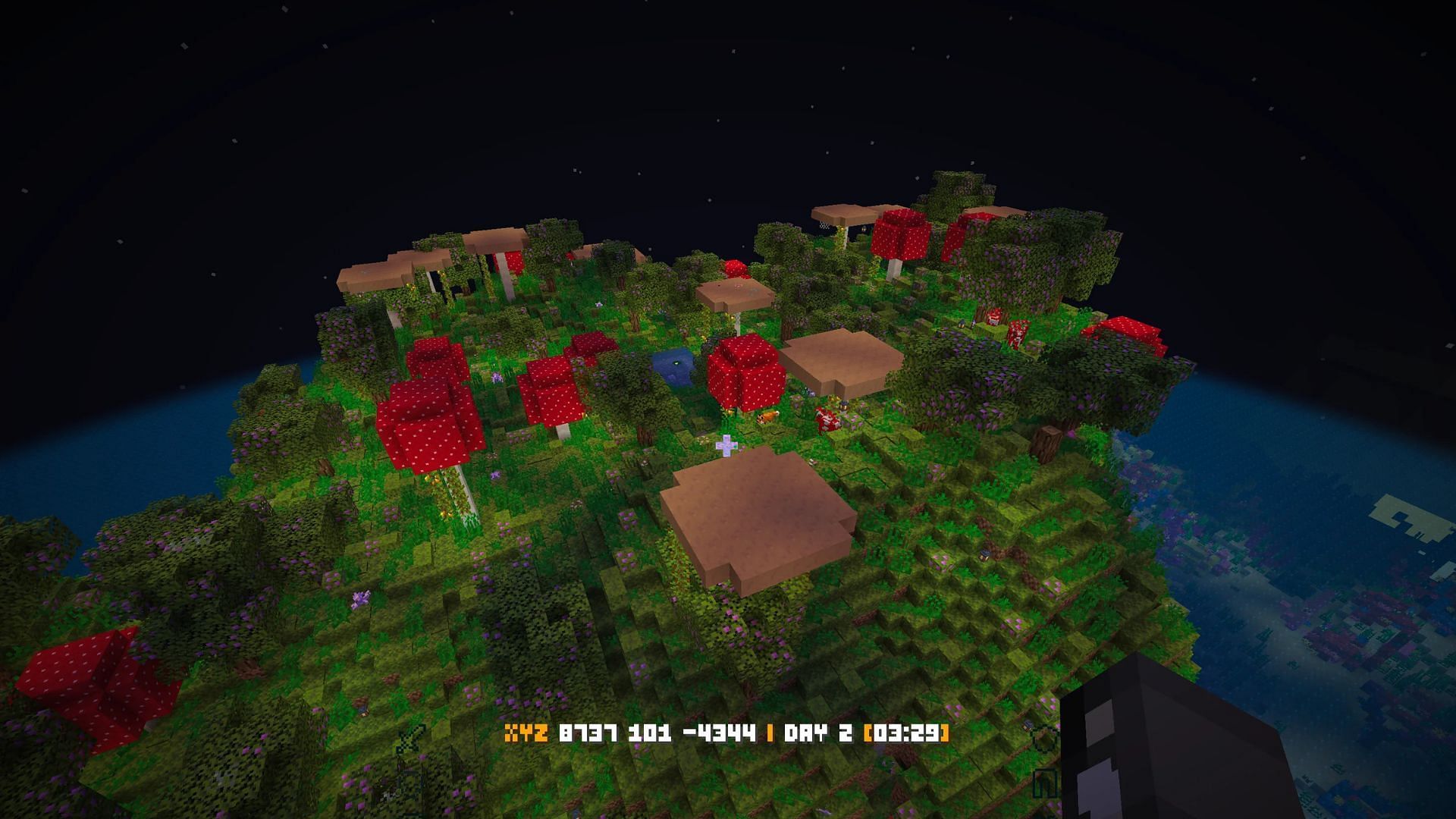 Minecraft mushroom island terraformed