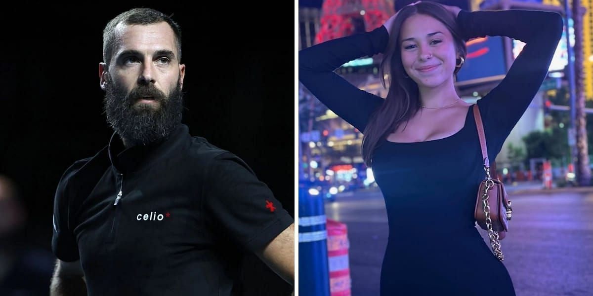 Benoit Paire (L) &amp; Sophie Rain (R) (Image source: left/GETTY, right/INSTAGRAM)