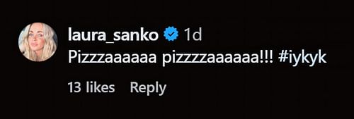 A screenshot of Laura Sanko's comment