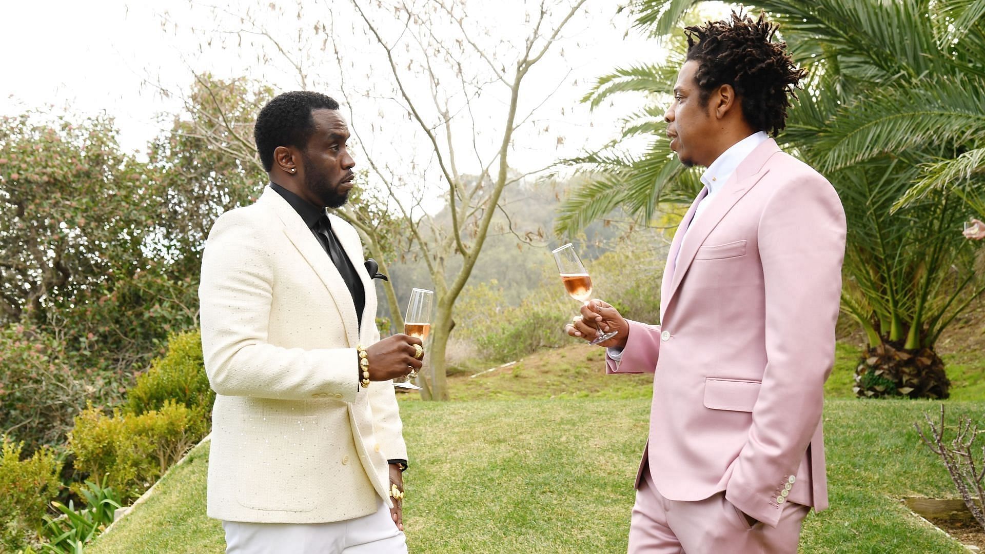 Sean Combs and Jay-Z attend 2020 Roc Nation THE BRUNCH on January 25, 2020, in Los Angeles, California (Image via Getty/Kevin Mazur)