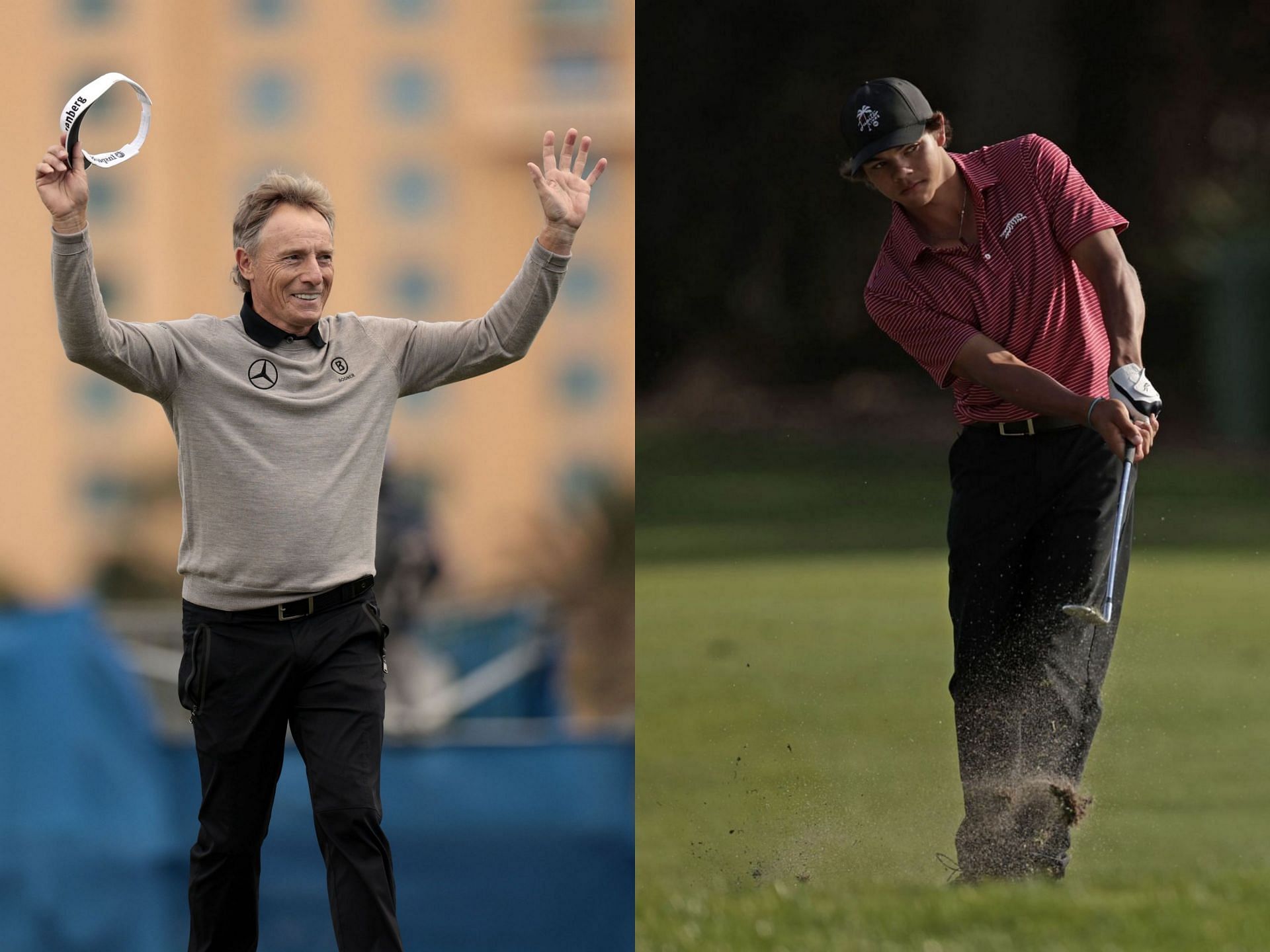 Bernhard Langer and Charlie Woods at the PNC Championship (Image via Imagn)