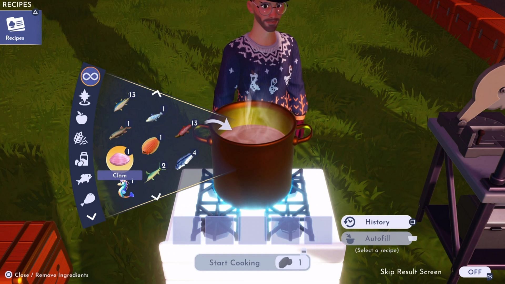 Put all ingredients into a pot to make the dish (Image via Gameloft)