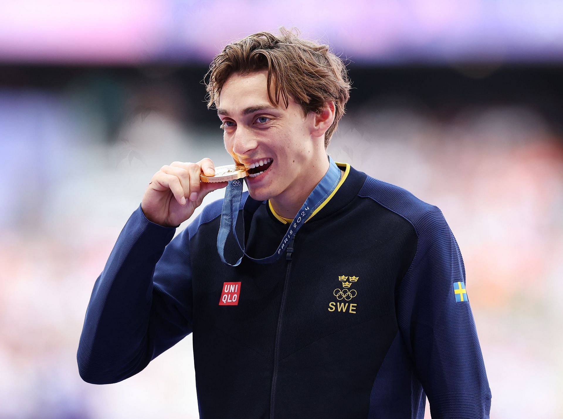 Mondo Duplantis of Team Sweden during the Olympic Games Paris 2024 in Paris, France. Source: Getty