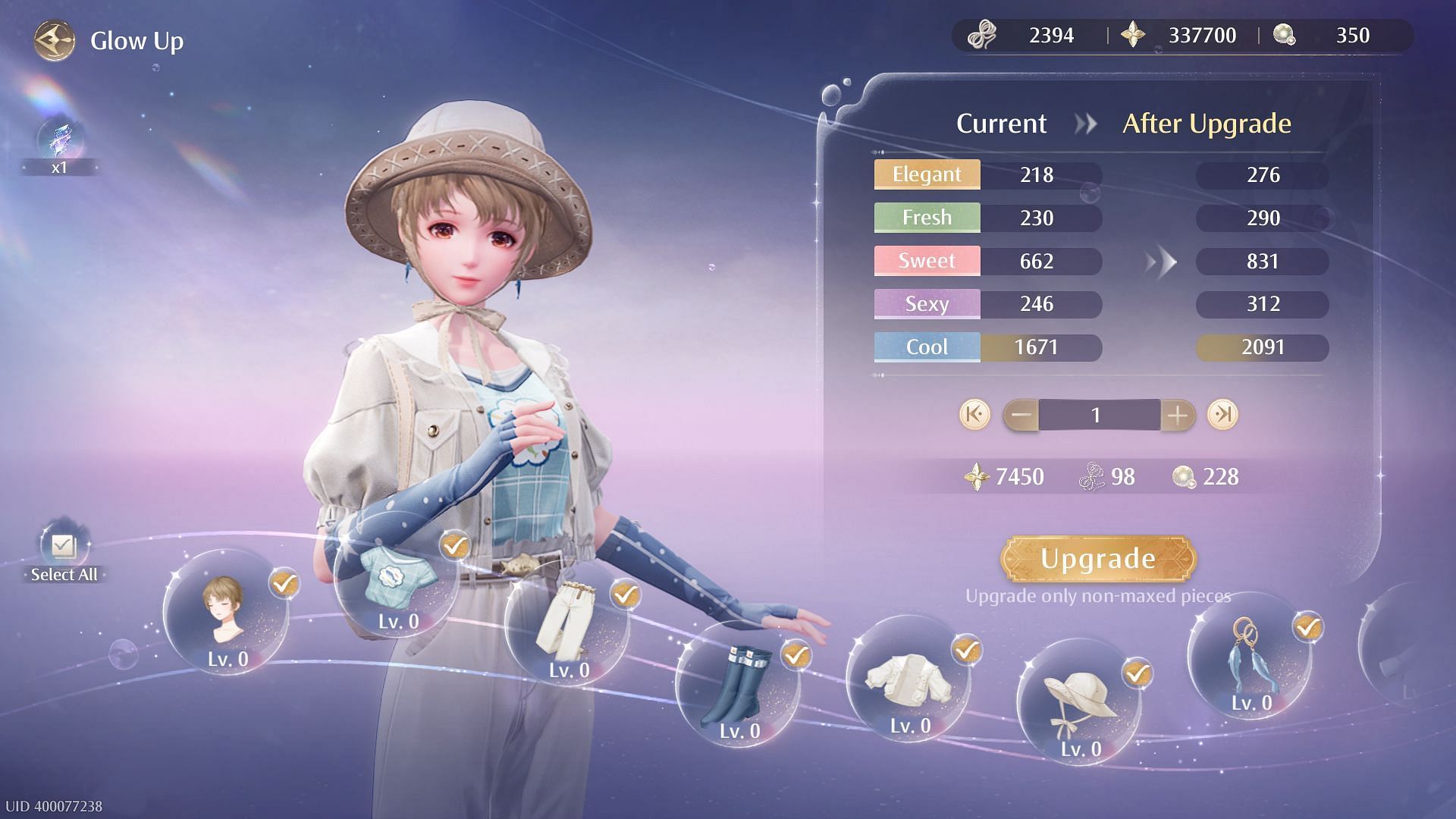 Glow Up Outfit (Image via InFold Games)