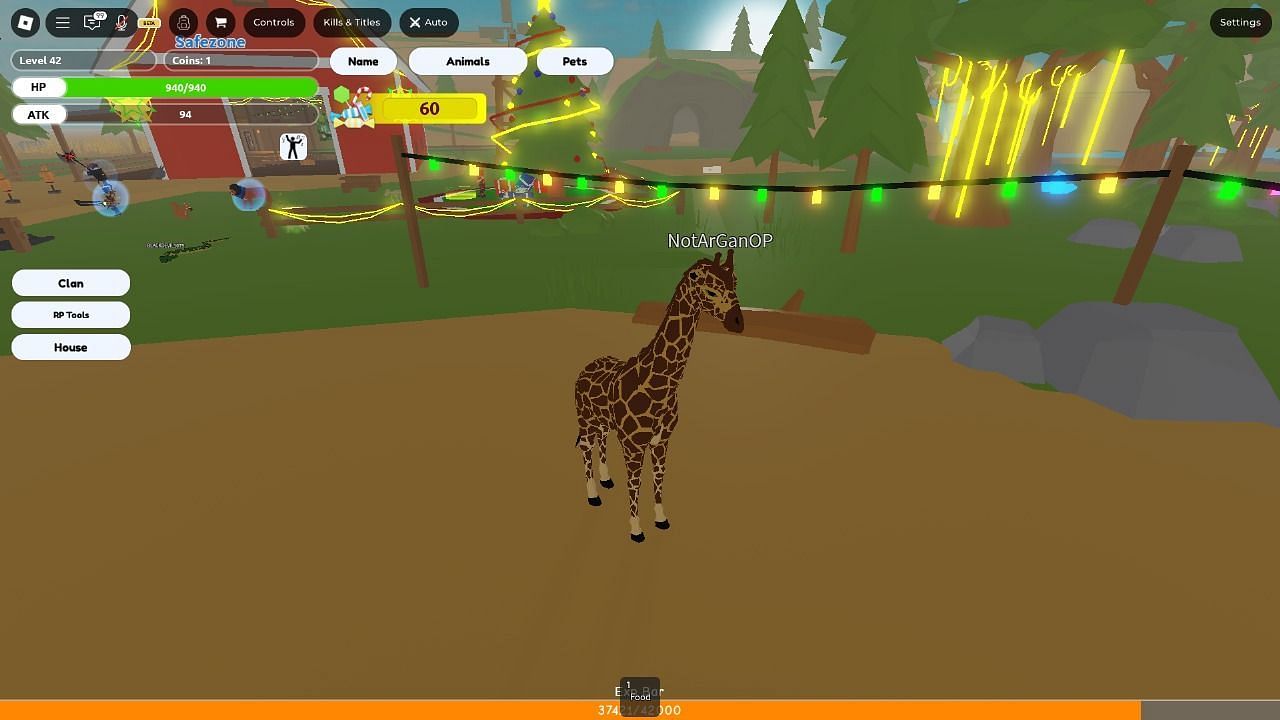 Rack up kills using the Giraffe&#039;s long neck with ease (Image via Roblox)