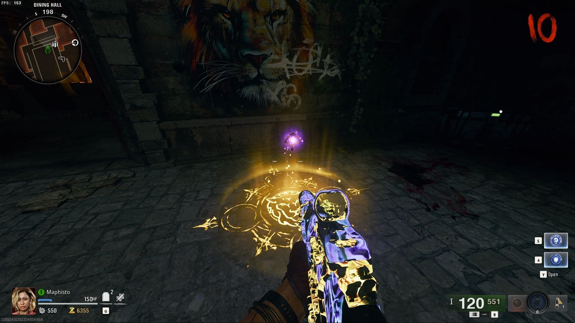 Place this Brooch in the yellow symbol to activate the glitch in Black Ops 6 Zombies Citadelle des Morts (Image via Activision)