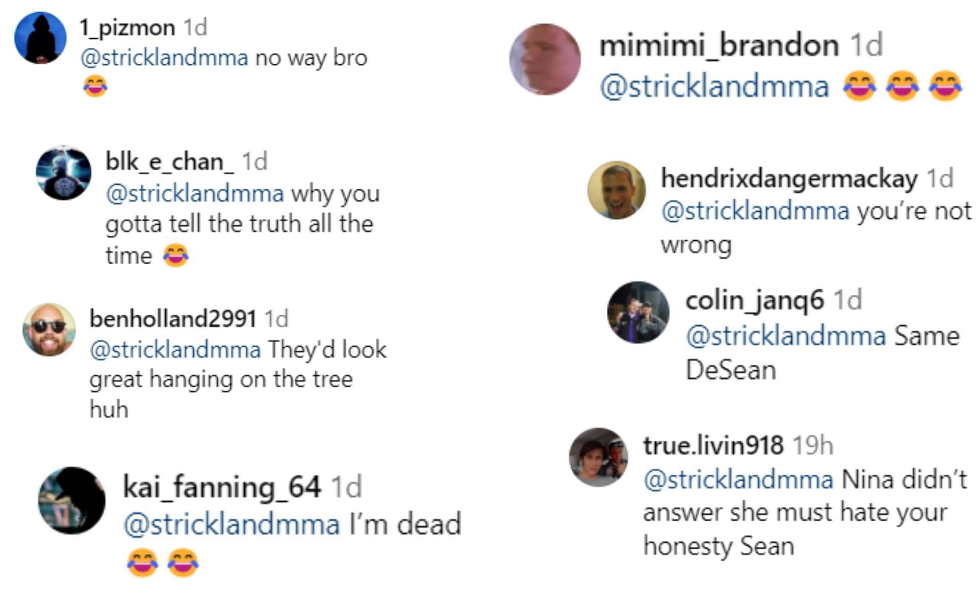 Fan reactions [Screenshots courtesy: @ninamariedaniele on Instagram]