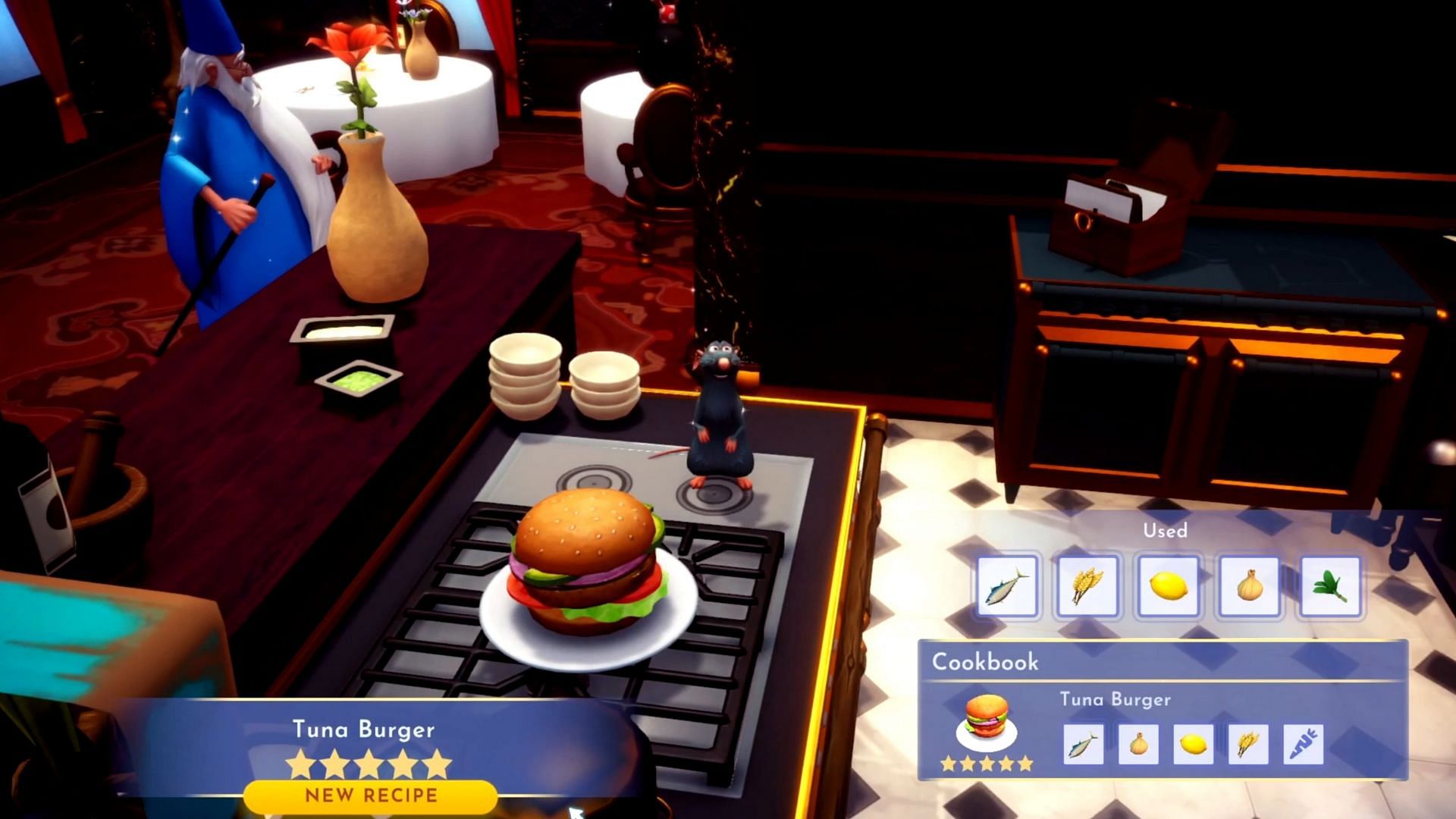 How to make Tuna Burger in Disney Dreamlight Valley (Image via Gameloft)