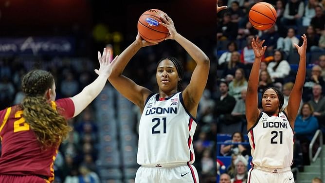 "Mean girl energy", "An absolute gem": Fans laugh at hilarious Sarah Strong moment caught on camera after UConn beats Iowa State