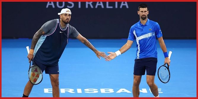 Nick Kyrgios makes his feelings known after opening doubles win with Novak Djokovic
