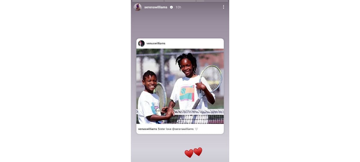 Serena Williams&#039; Instagram story/@serenawilliams